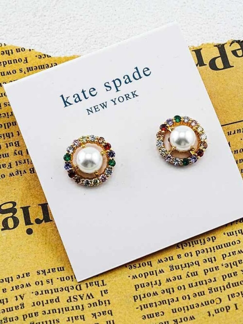 Kate Spade Multi-Gem Inlaid Stud Earrings